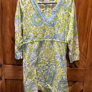 Gretchen Scott Designs Zigzag Dress in Green and Blue M